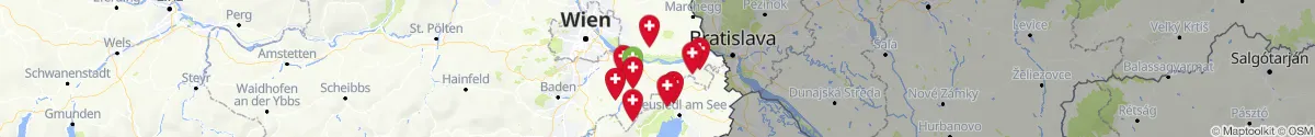Map view for Pharmacies emergency services nearby Höflein (Bruck an der Leitha, Niederösterreich)
